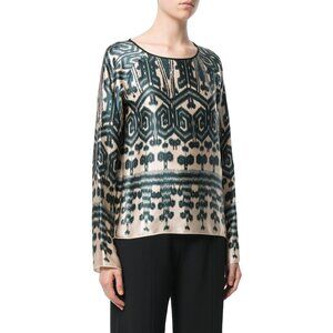 Forte_Forte Ikat Print Silk Blouse, size "1", (size small)